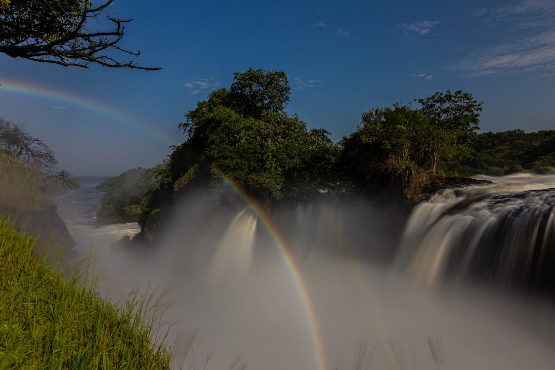 Rainbow and Murchison Falls in Uganda 