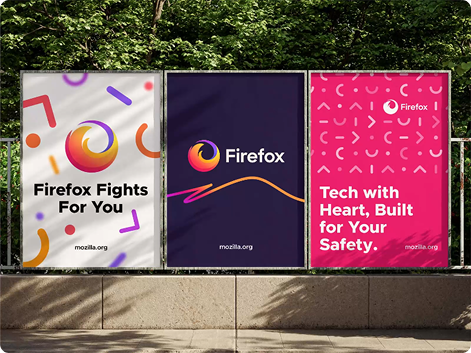 Firefox bilboardy na zastávce 