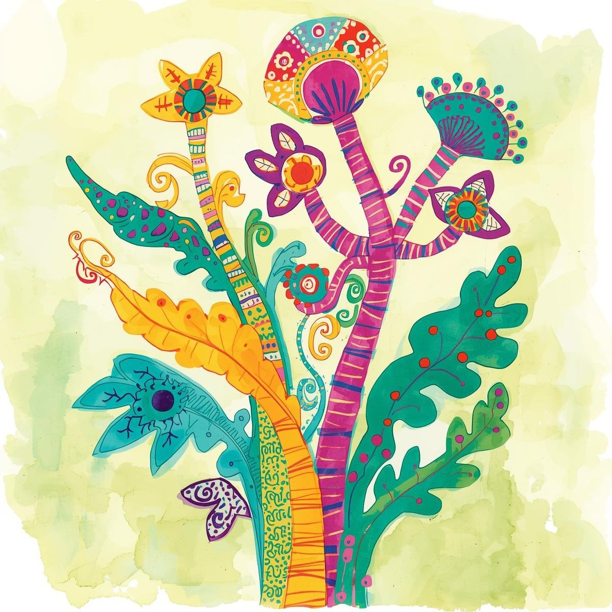 learner led science illustration of a flower