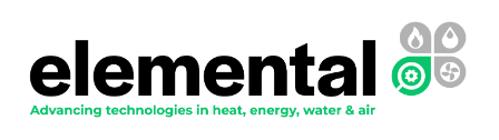 Elemental logo with tagline about advancing technologies in environmental sectors