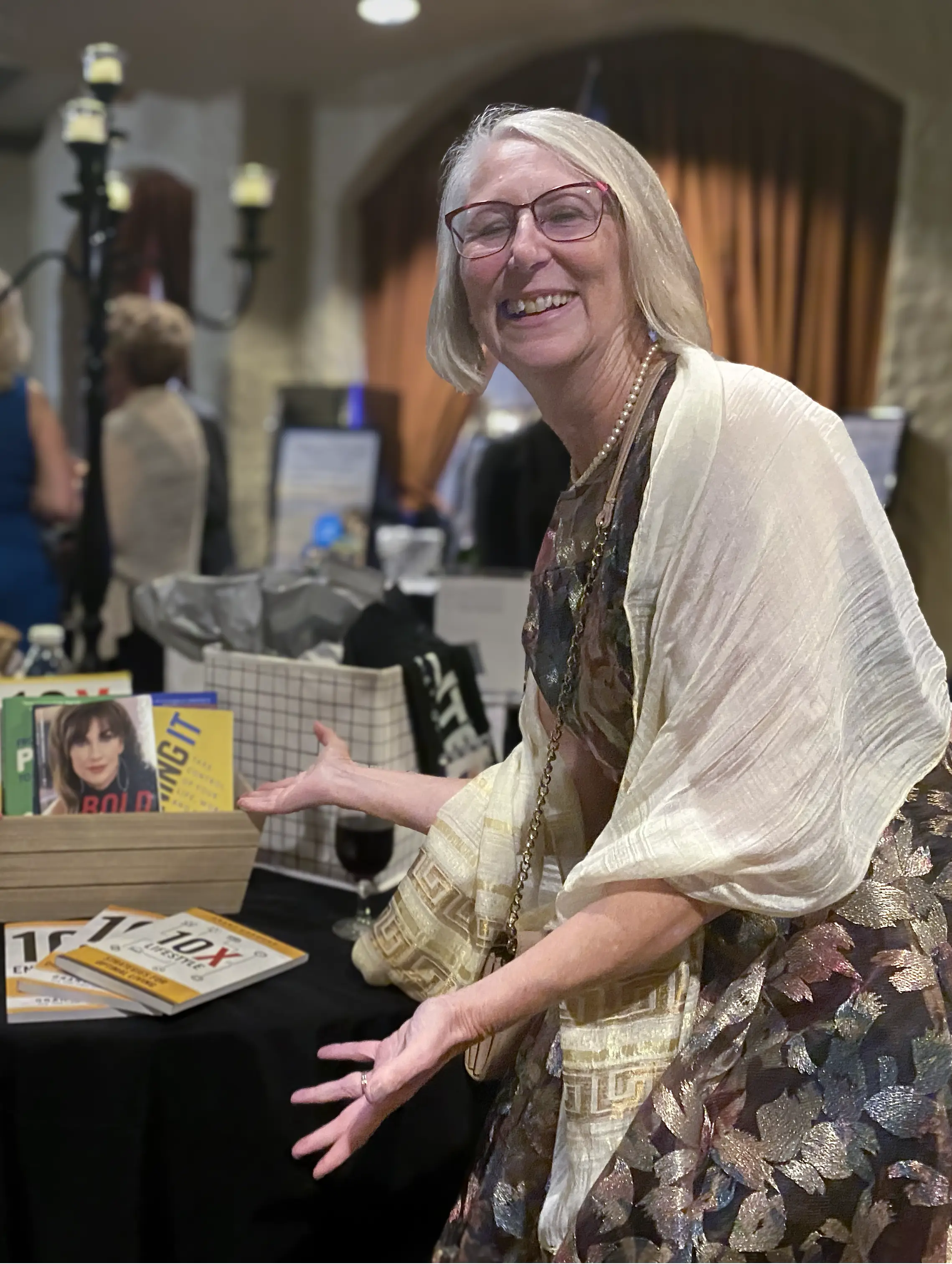 Kris Taylor showing books