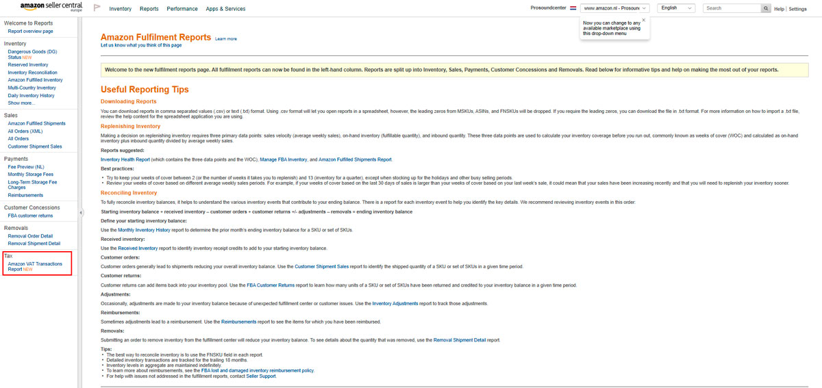 amazon vat transactions