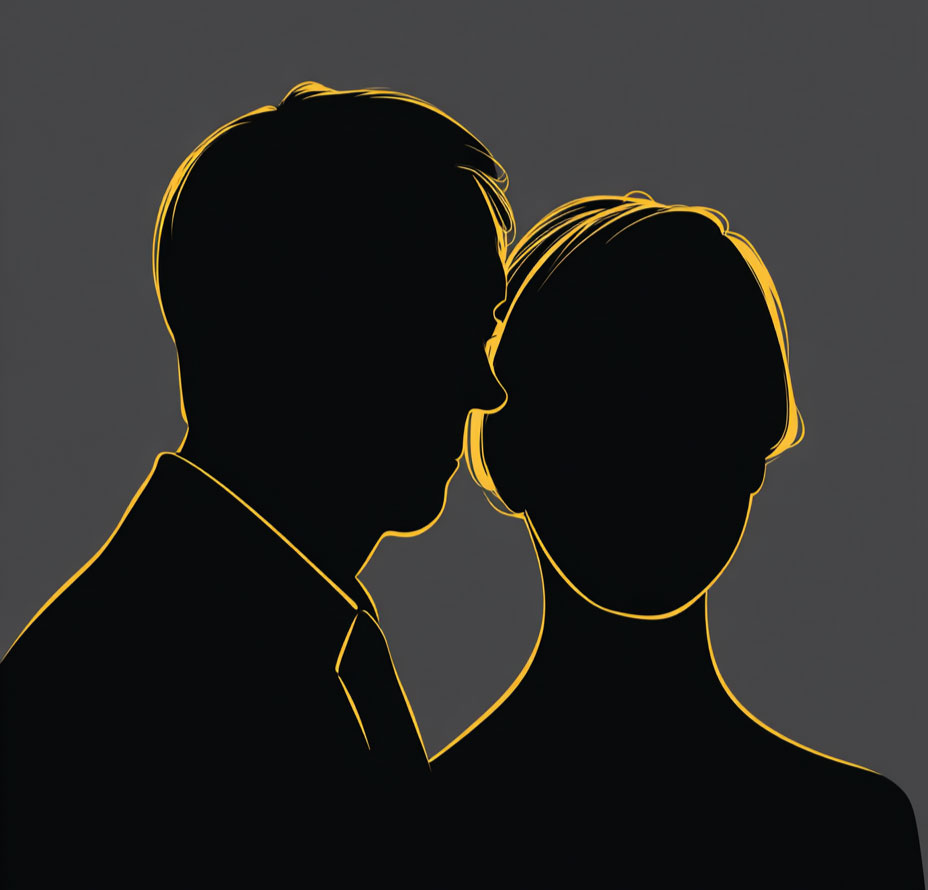 Silhouette of a couple
