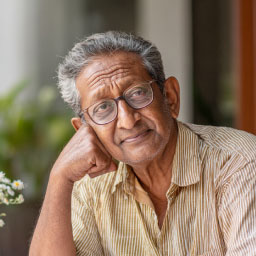 portrait of a retired indian man