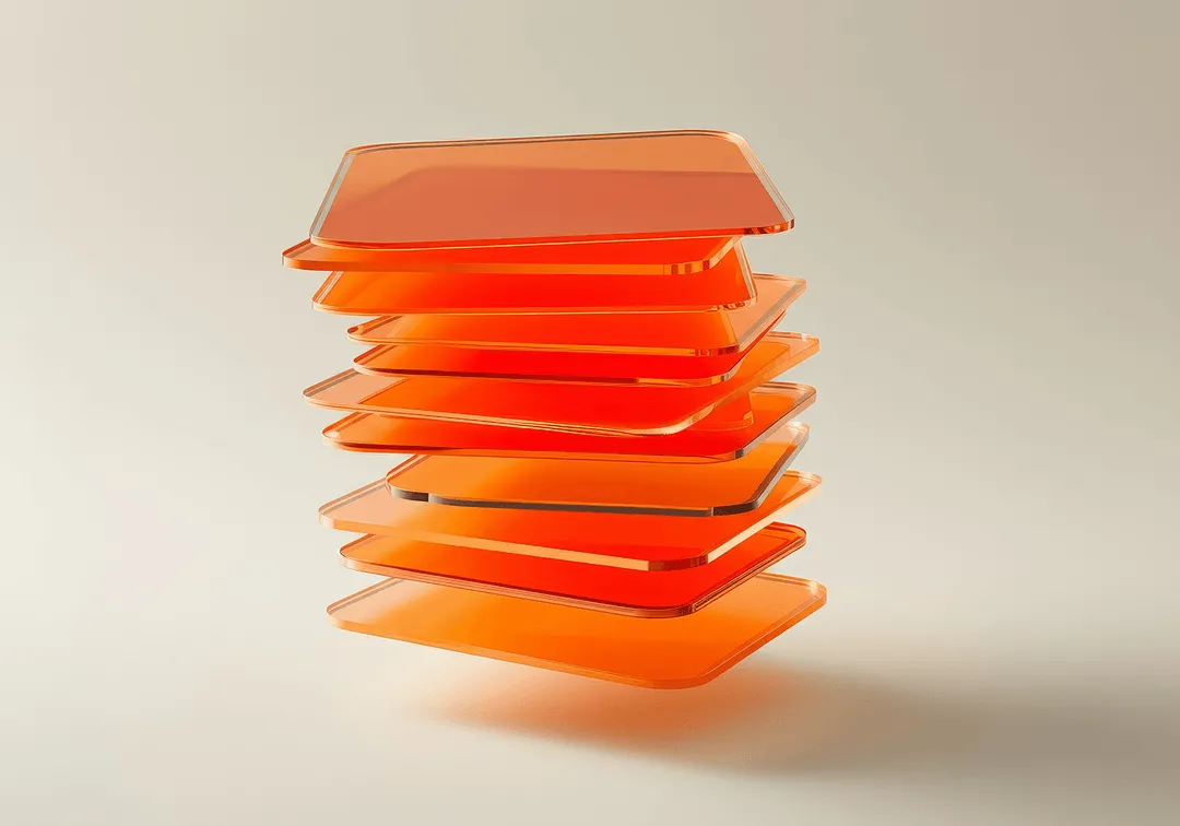 pile orange glass