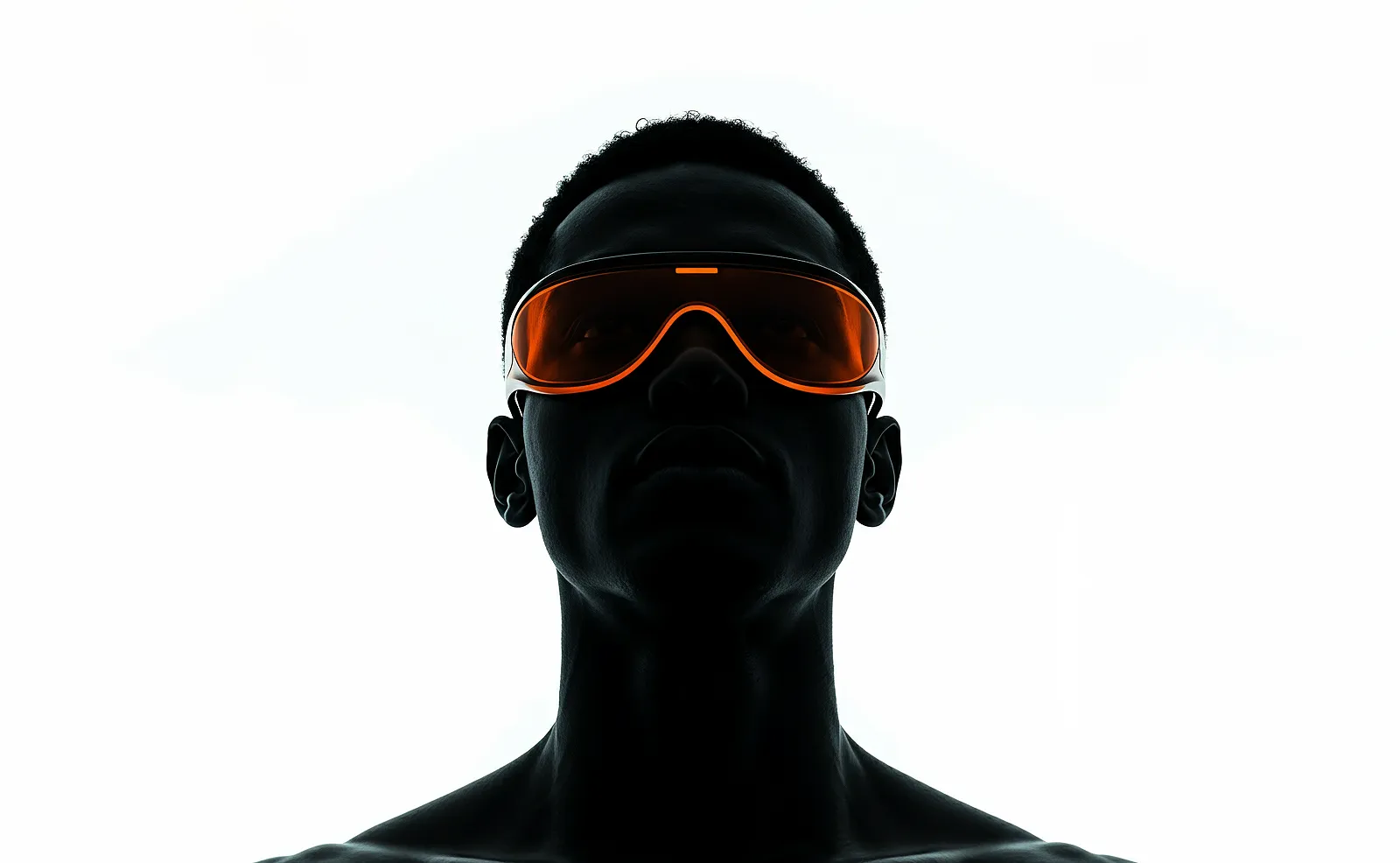 man wearing shade with white background