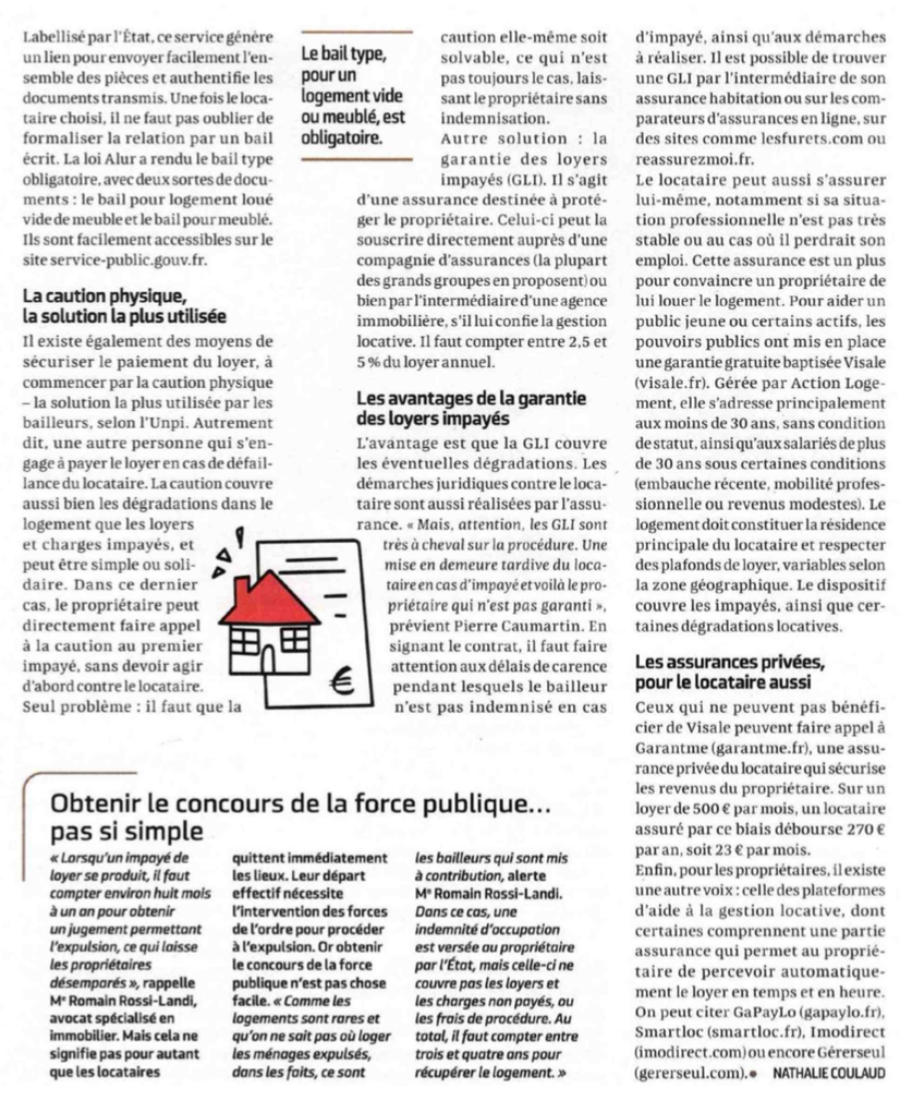 Article 60 Millions de consommateurs, juin 2026 : Comment se protéger des impayés de loyer, avec GaPayLo, page 3