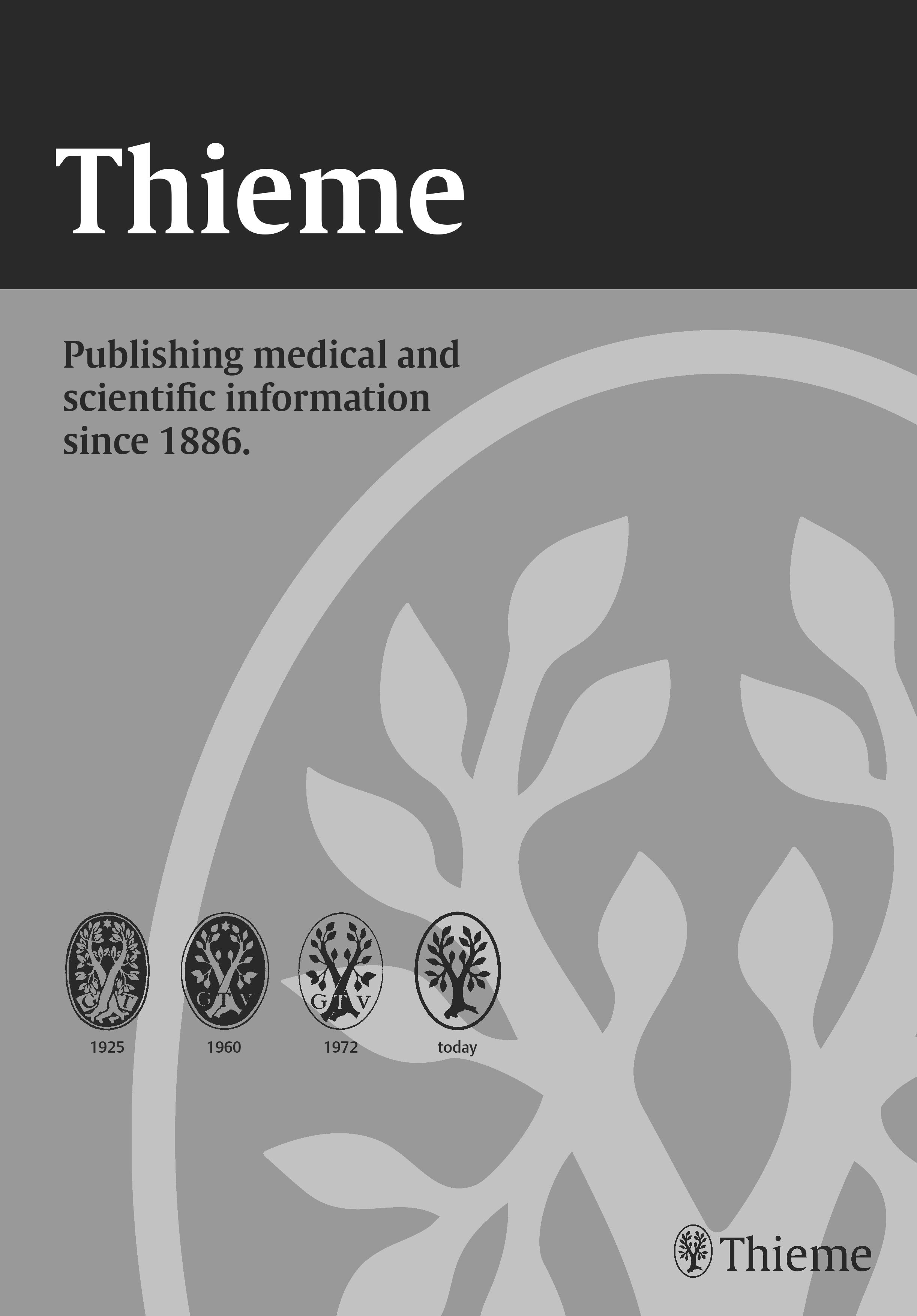 Thieme educational publishing group book cover in grayscale.