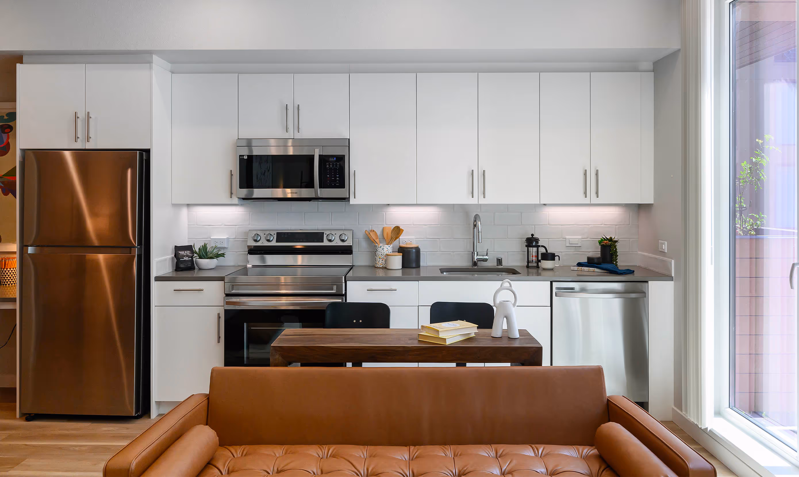 Living room of unit 415