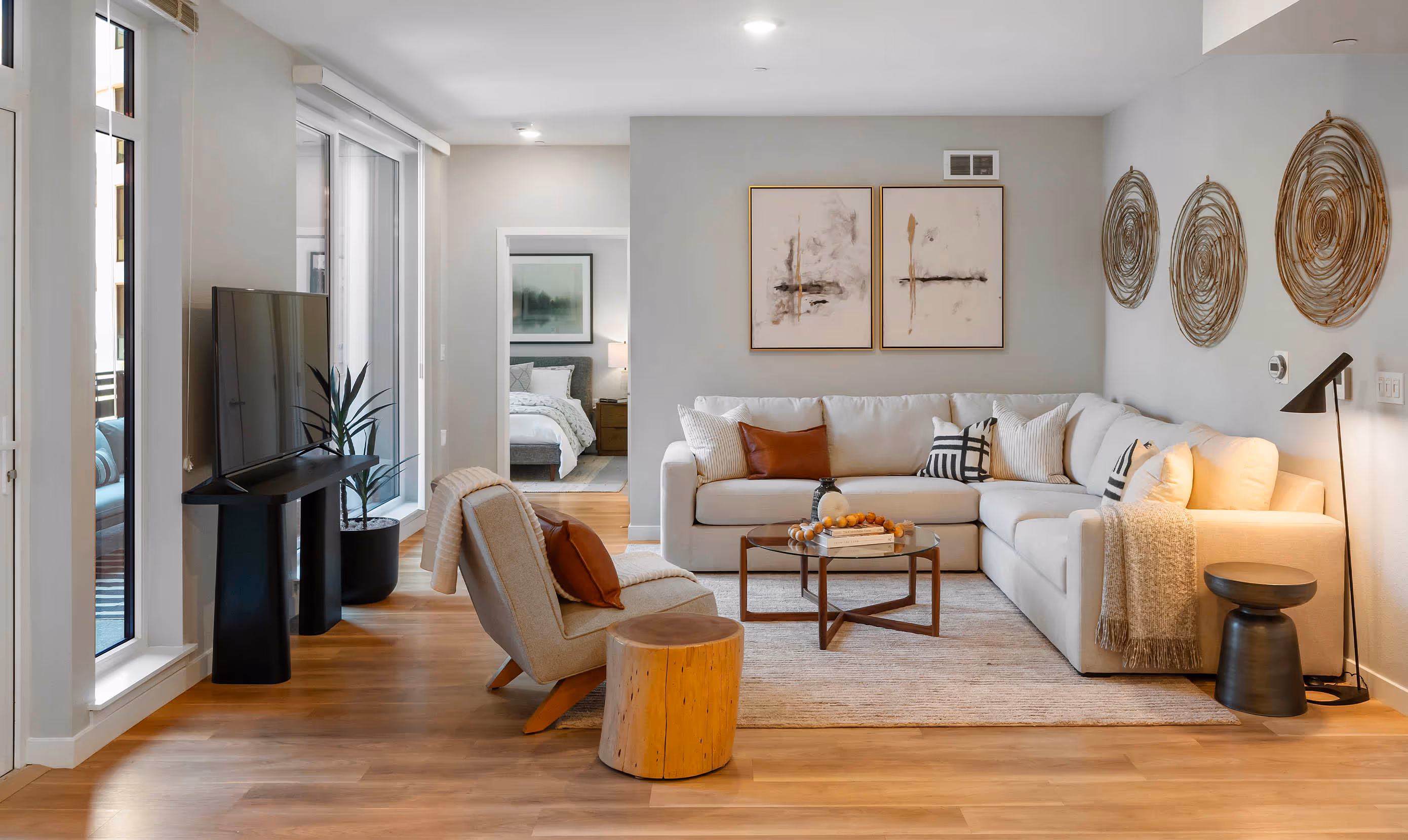 Living room of unit 417