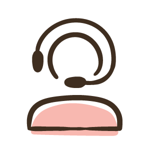 An icon of a person wearing a headset