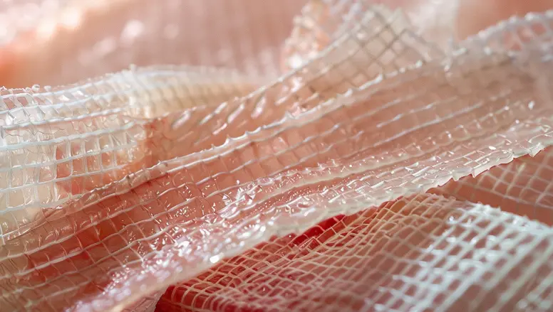 Image showing a close-up of Xeroform Occlusive Petrolatum Gauze Dressing placed on a skin graft.
