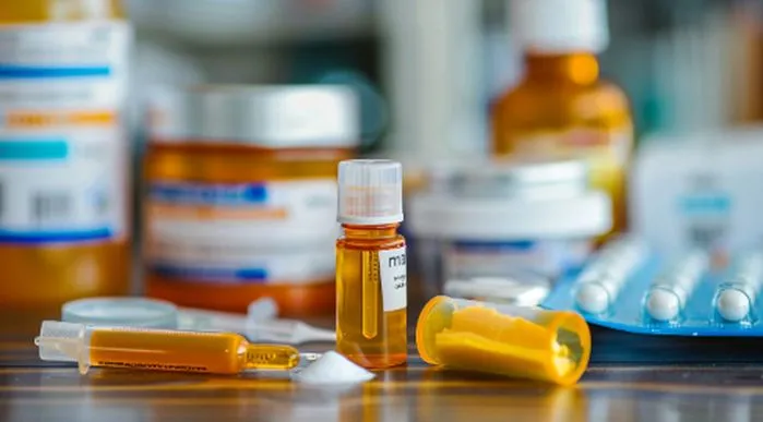 A view of prescription medications including ointment, illustrating mupirocin uses for treating nose, rash, boils, and infections on an open wound.