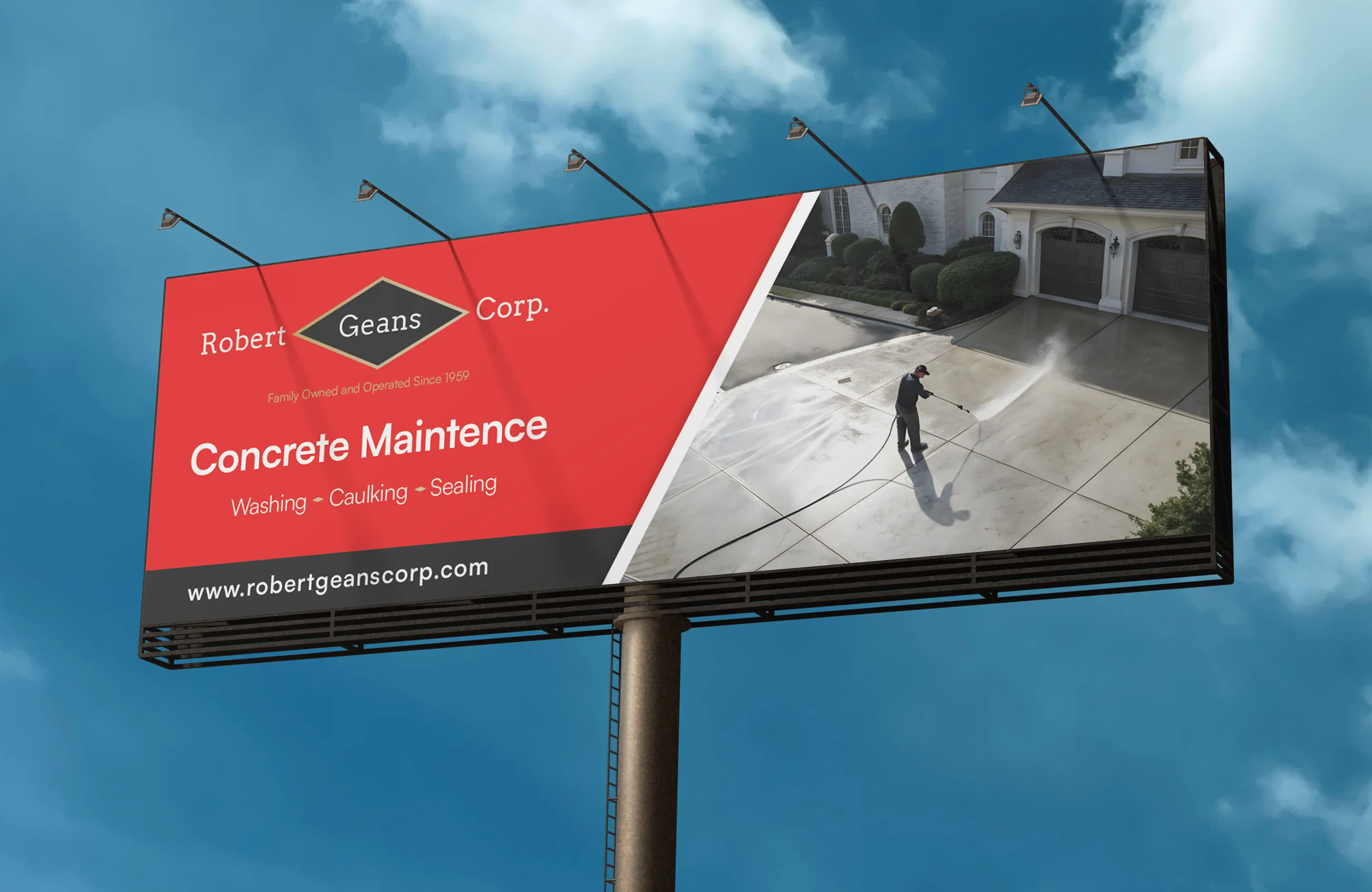 Robert Geans Corporation billboard design by J2 Marketing