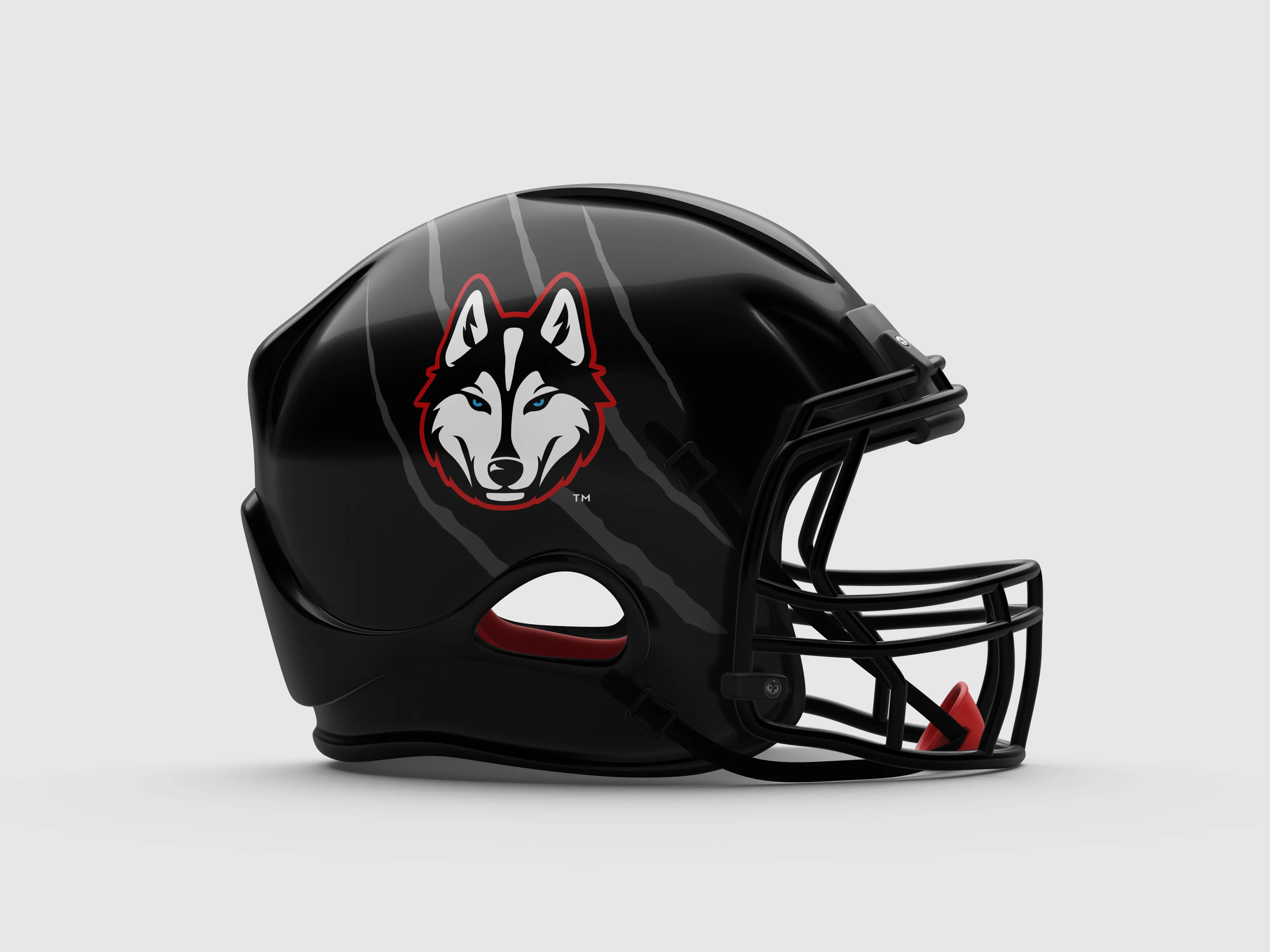 A helmet mockup of Saint Joseph High School's brand identity by J2 Marketing