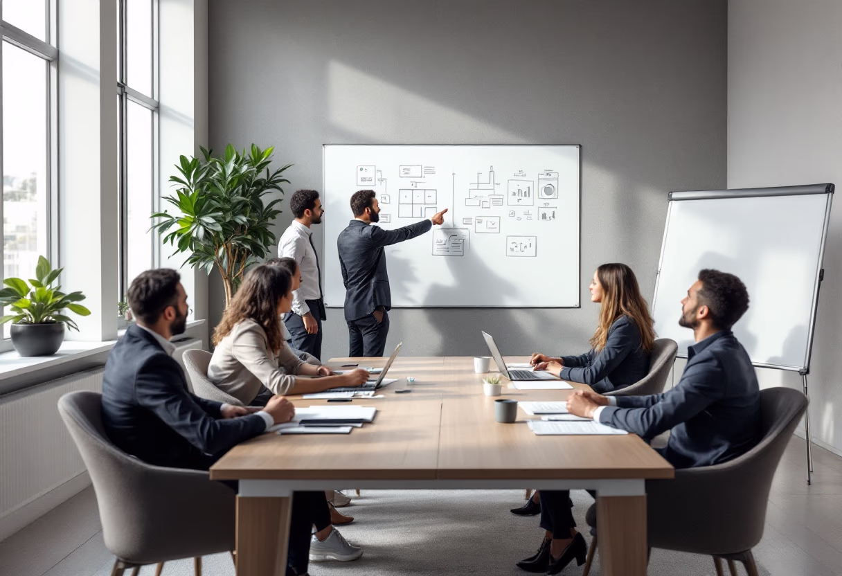 image of accountants in action, brainstorming