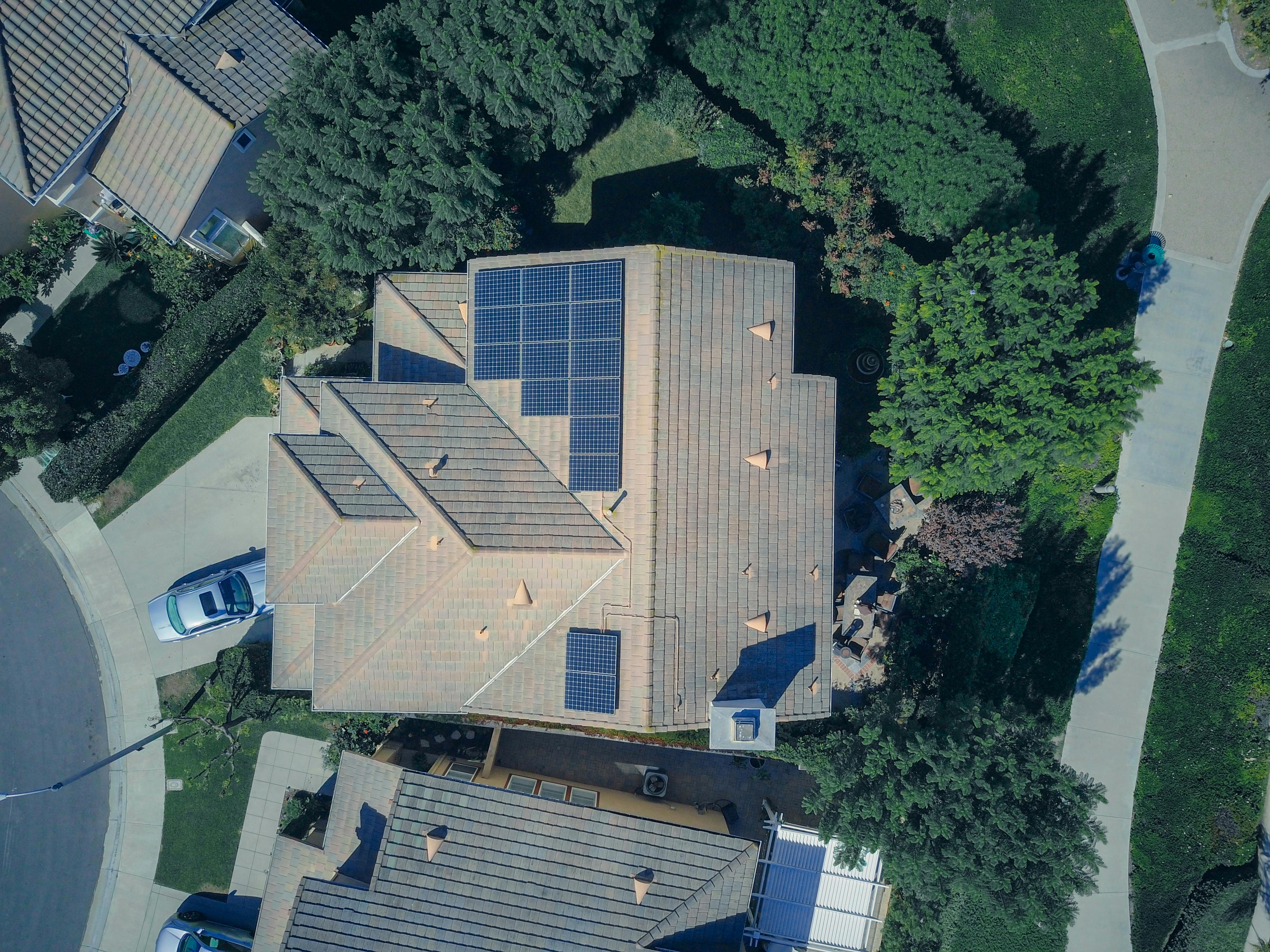 house with solar panels