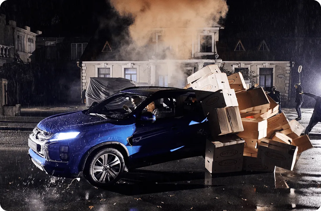 Image with car on the movie scene