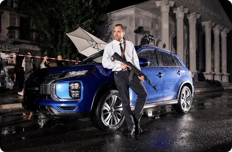 Image with car on the movie scene