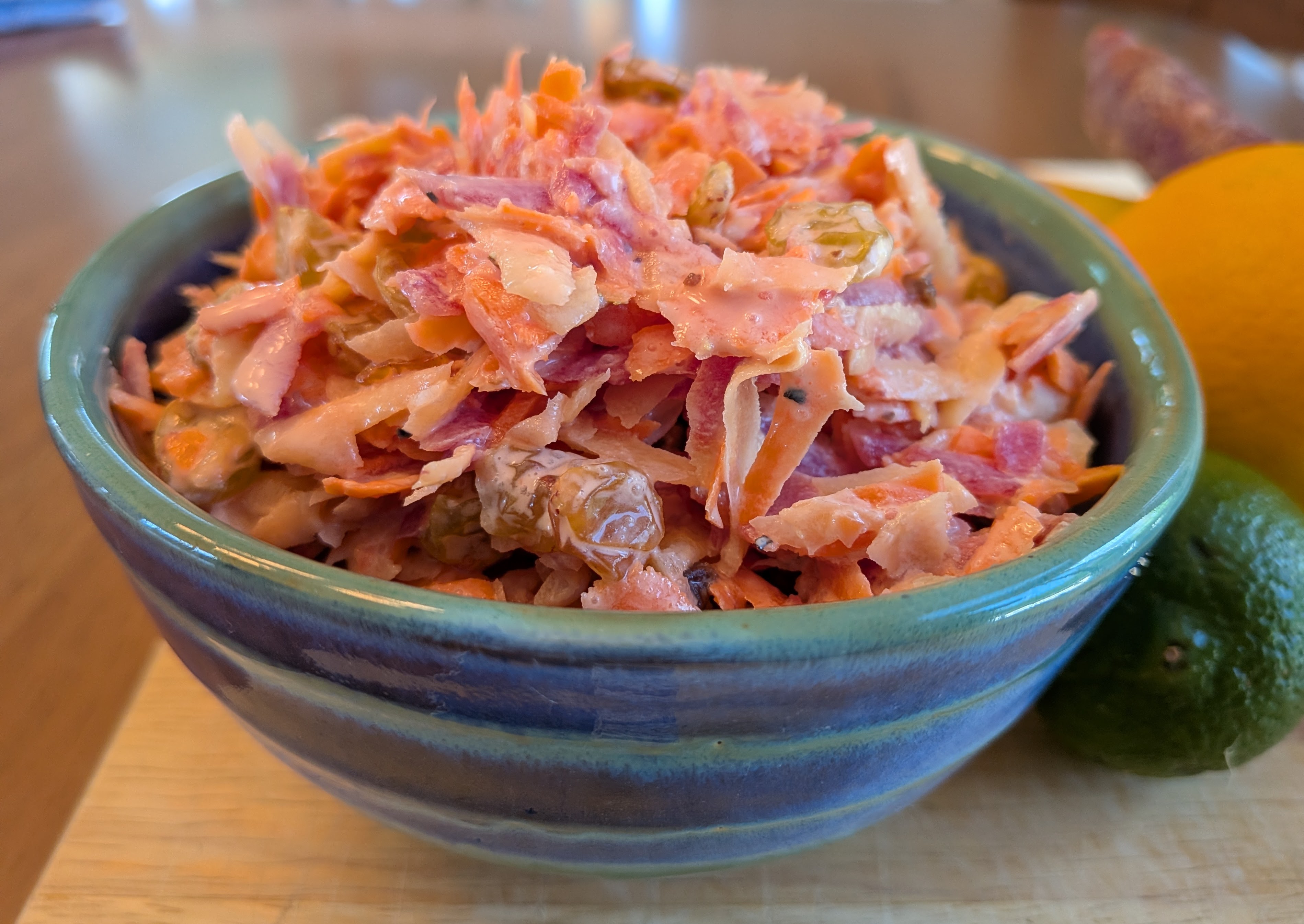 Carrot salad with a refreshing twist.