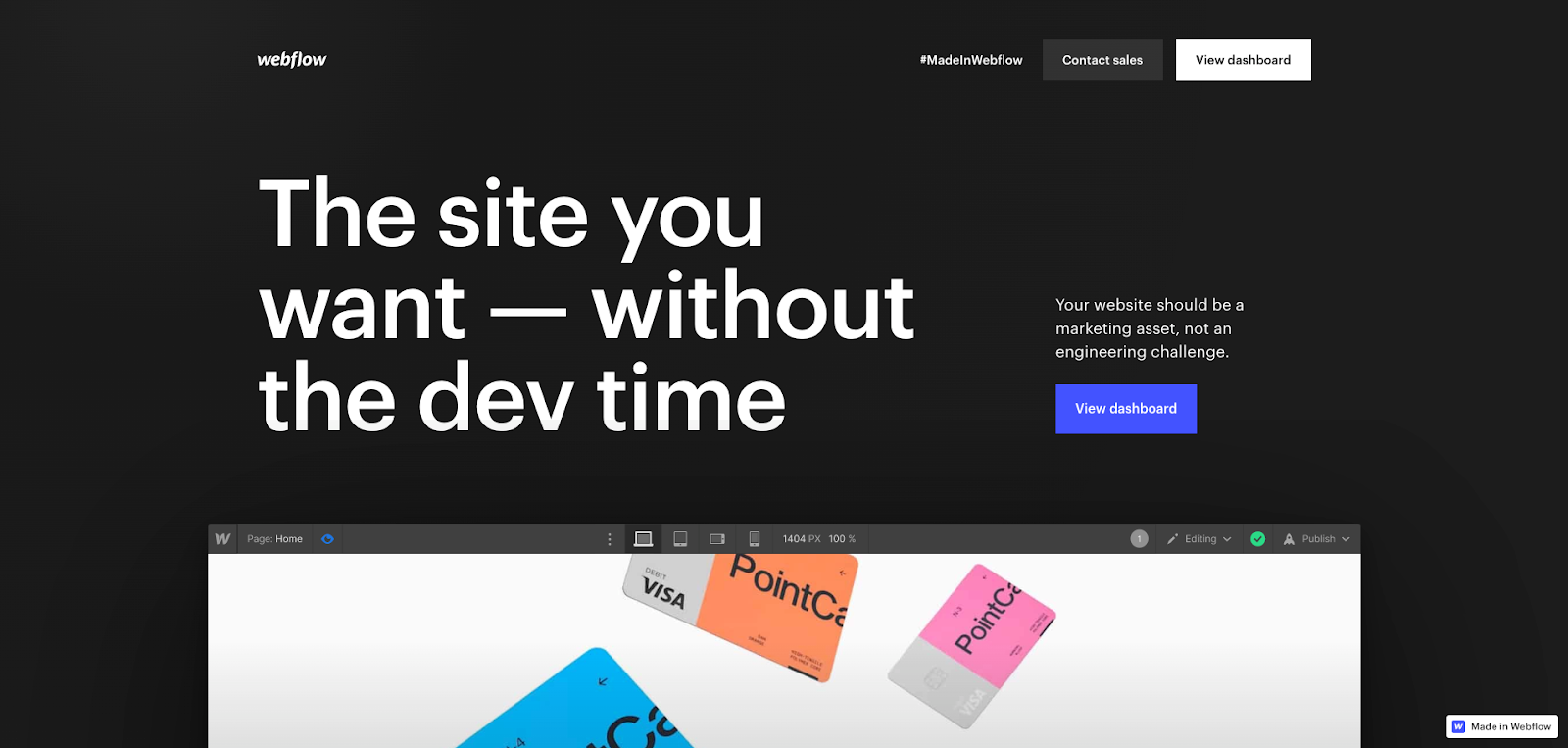Webflow is a no code web development tool for SEO