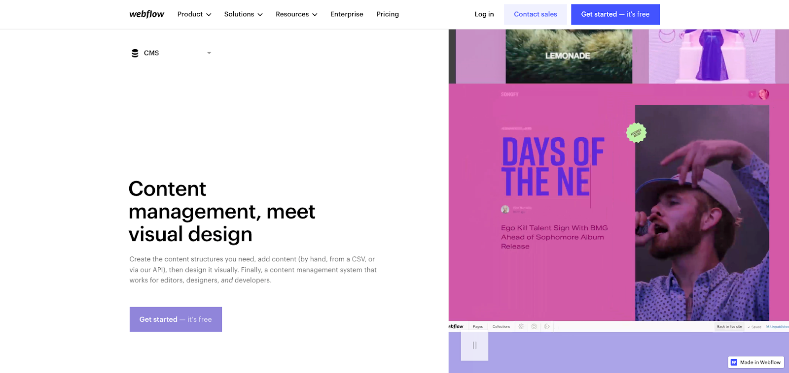 Webflow pricing plans