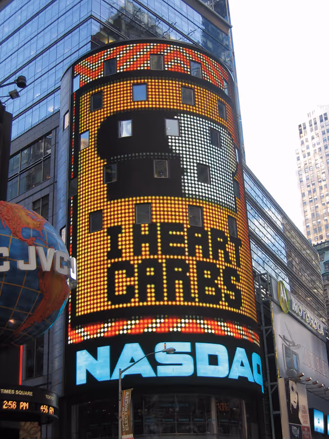 The time the world’s largest LED billboard, this iconic NASDAQ Times Square display featured the VH1 Big in 2004 campaign.