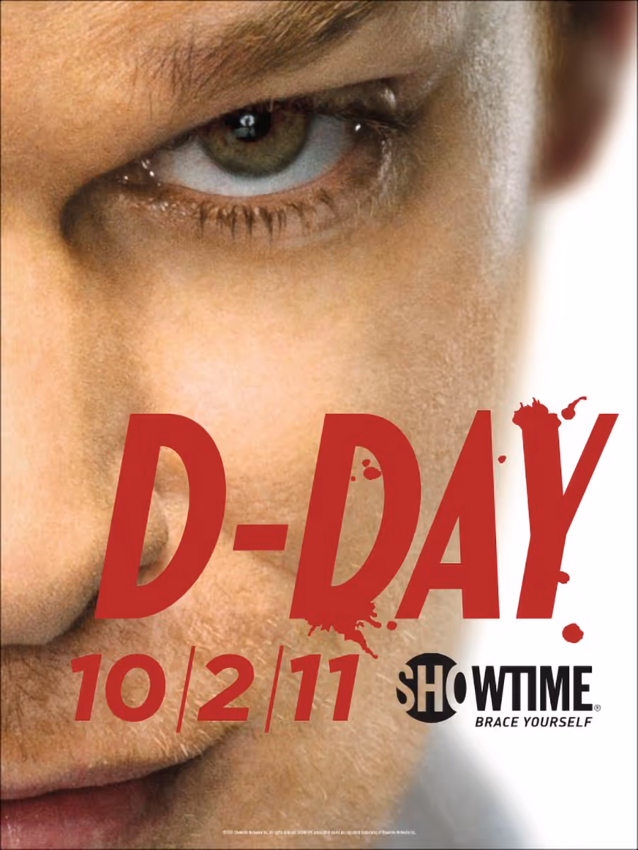 Breakthrough creative for Dexter’s sixth season —featuring Michael C. Hall as the iconic, darkly charismatic antihero Dexter Morgan, central to the series' Emmy legacy. Designed and creative-directed by Myriam López