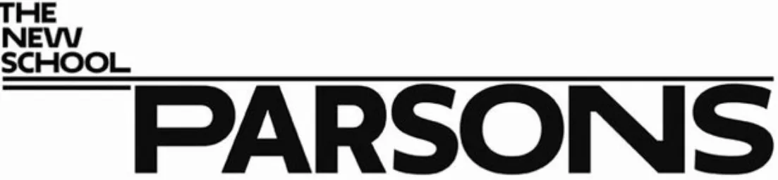 Logo of Parsons The New School for Design with text 'THE NEW SCHOOL' above and 'PARSONS' in large bold letters below.