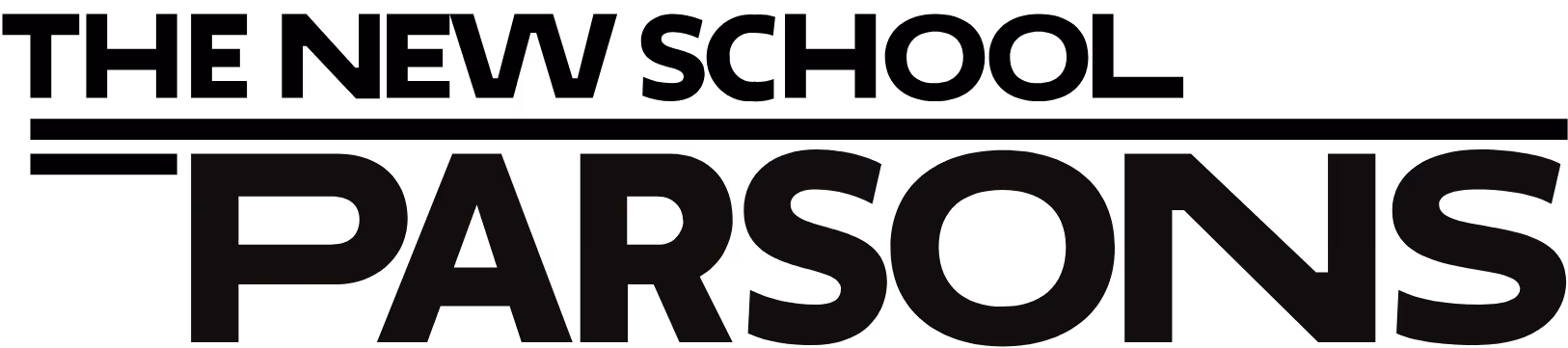 Logo of Parsons The New School for Design with text 'THE NEW SCHOOL' above and 'PARSONS' in large bold letters below.
