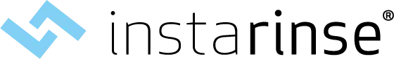 instarinse logo in blue and black