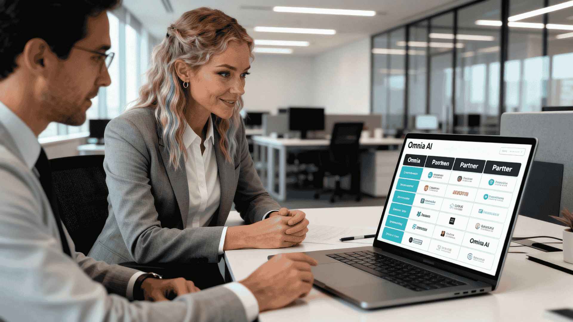 „Modernes Glasgebäude als Symbol für Fortschritt und Vernetzung im 360° Business Ecosystem.“