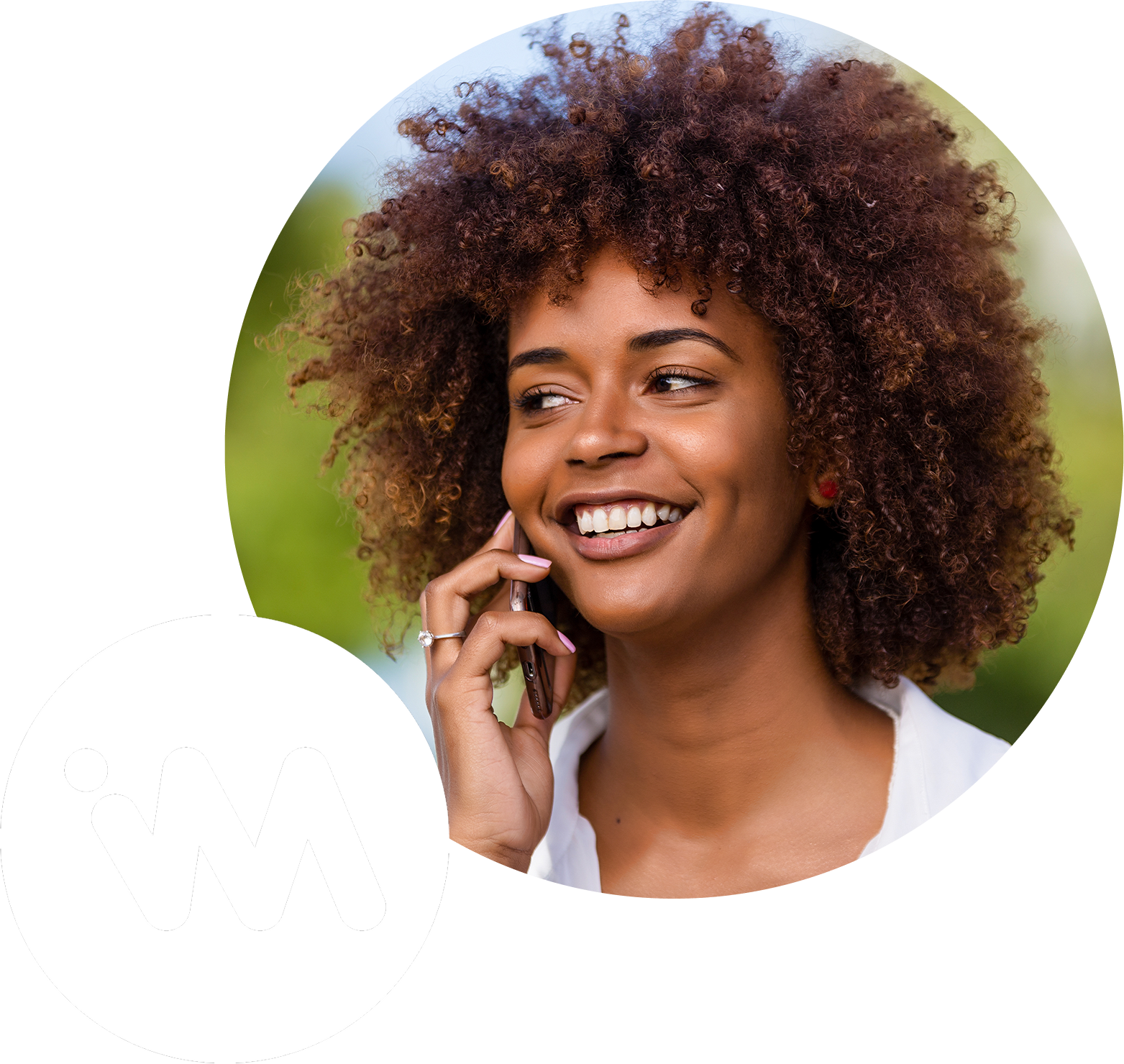 A young woman uses her lifeline benefit through IM Telecom to connect to the people important to her.