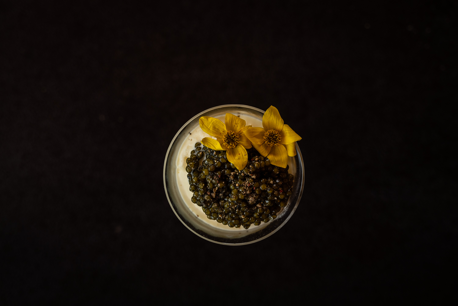 vanilla ice cream and caviar