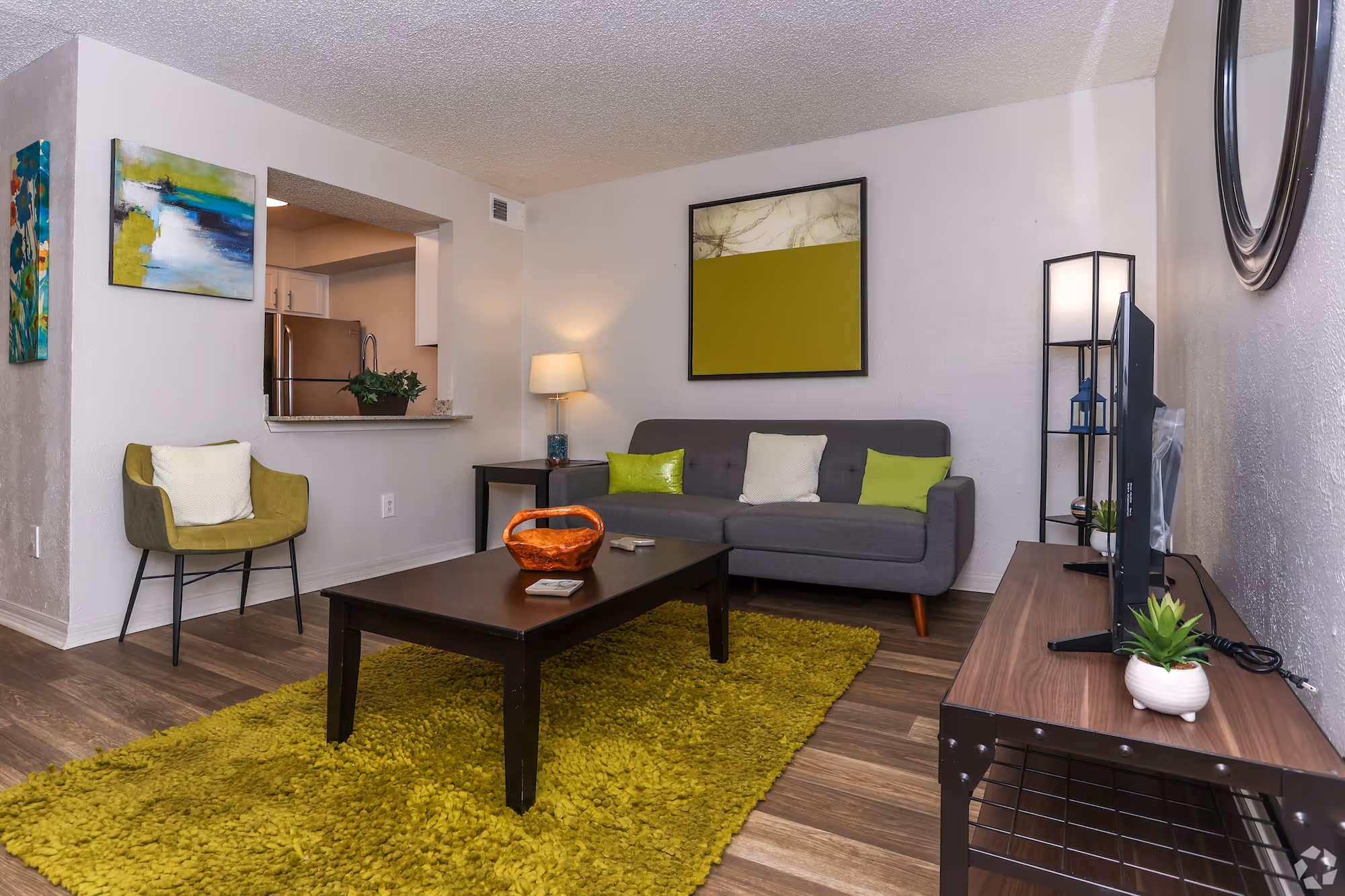 living room to kitchen