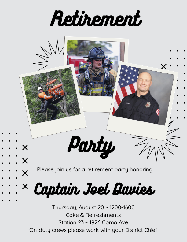 Captain Joel Davies is Retiring