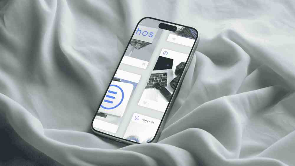 A phone with social media content on the screen.