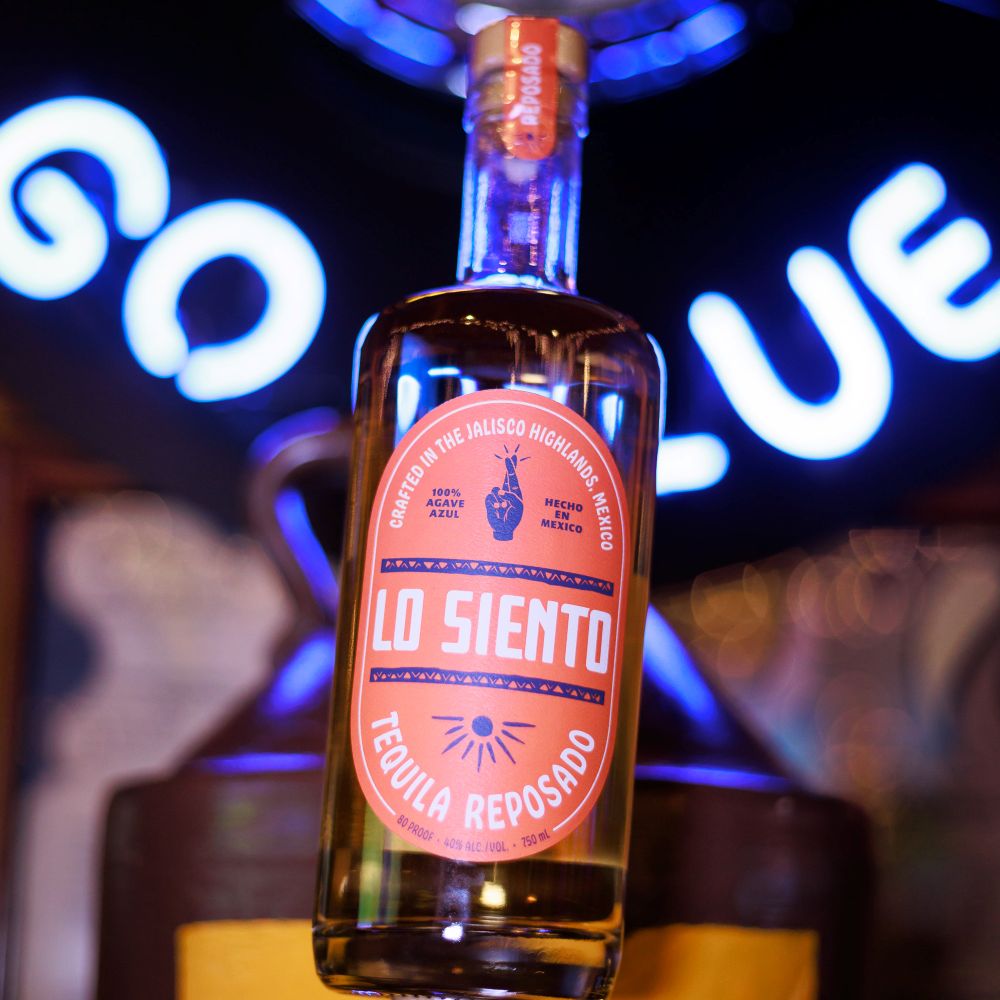 A bottle of Lo Siento Tequila.