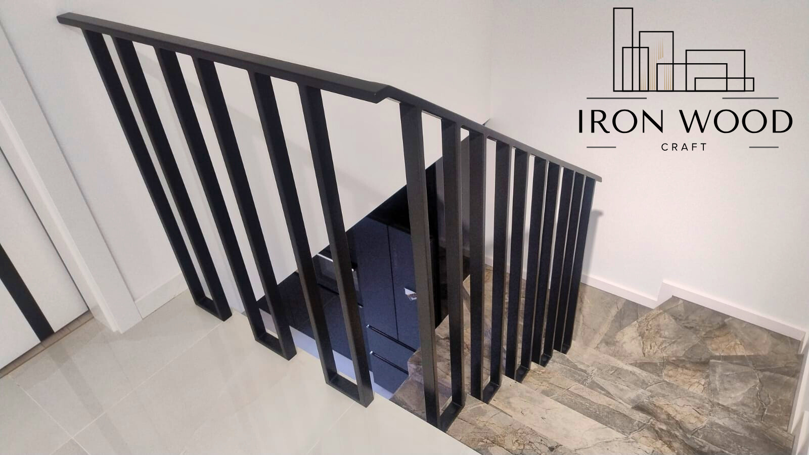 Balustrada z profili - grafika koncepcyjna