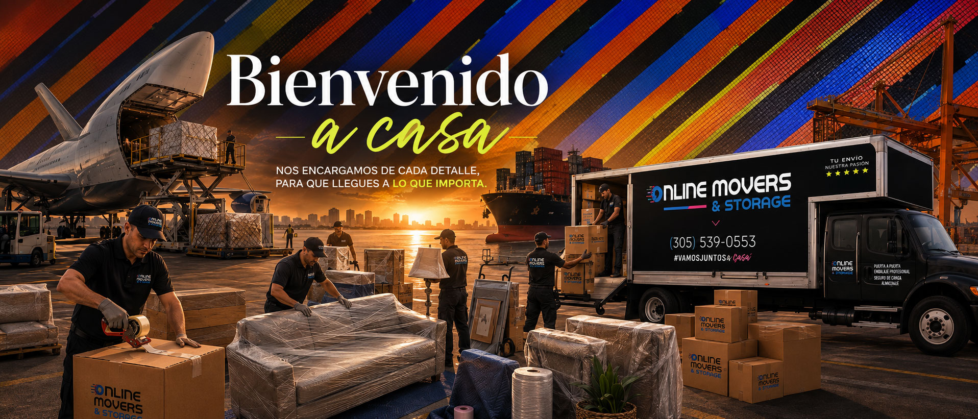Bienvenido a casa - Mudanzas de USA a Venezuela con Online Movers & Storage