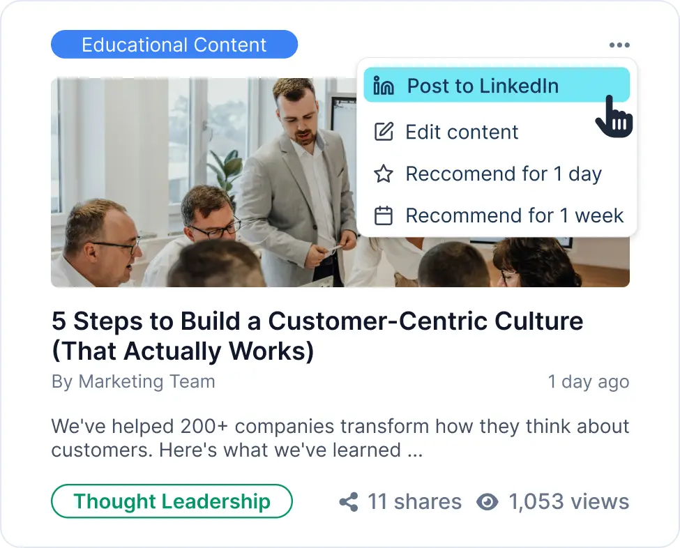 Thought Leadership Distribution