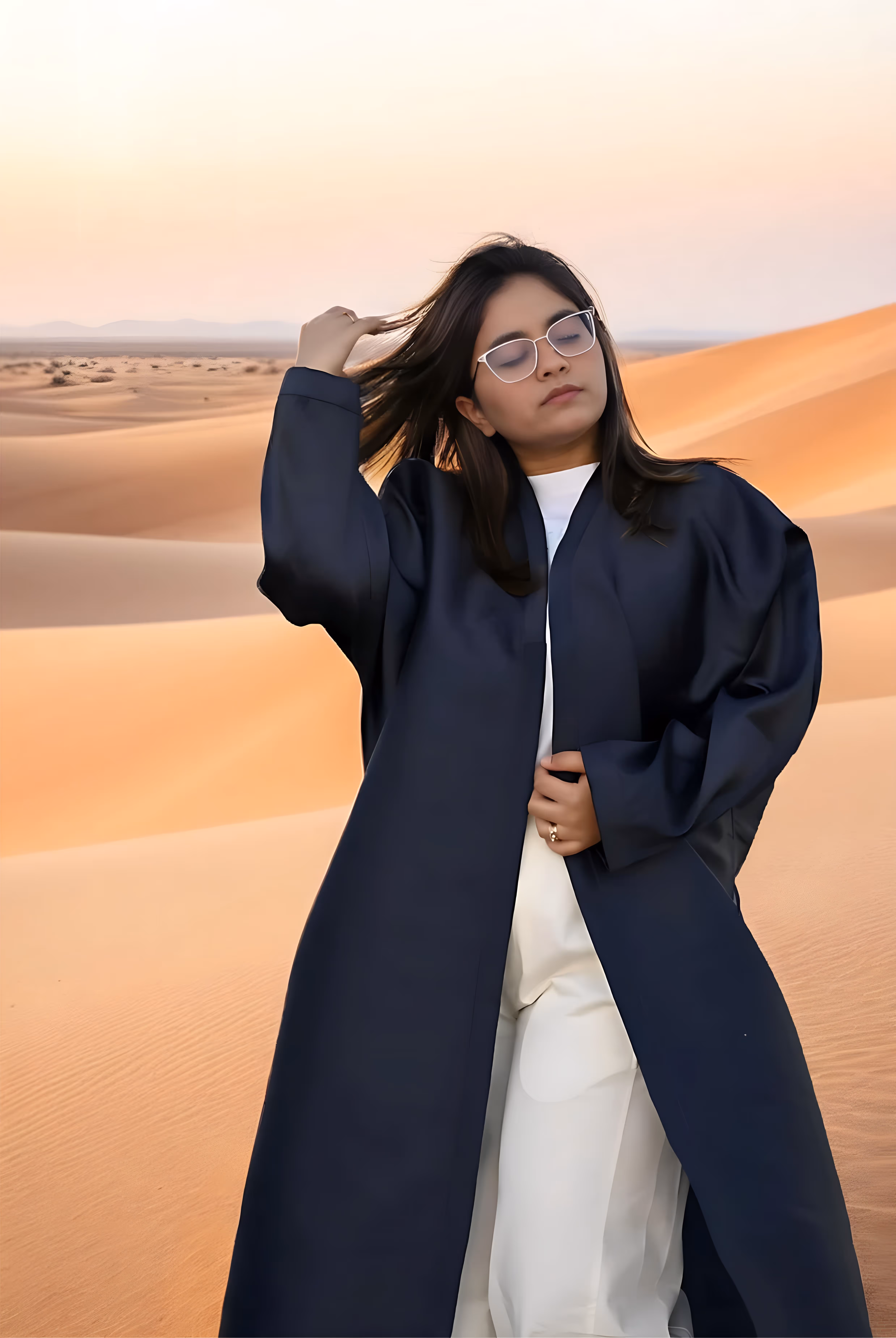 The Rever abaya reinvents modest fashion with daring sophistication. Crafted from timeless taffeta in a free size, it merges structure with fluidity—an ode to reversed expectations and unpredictable elegance.
