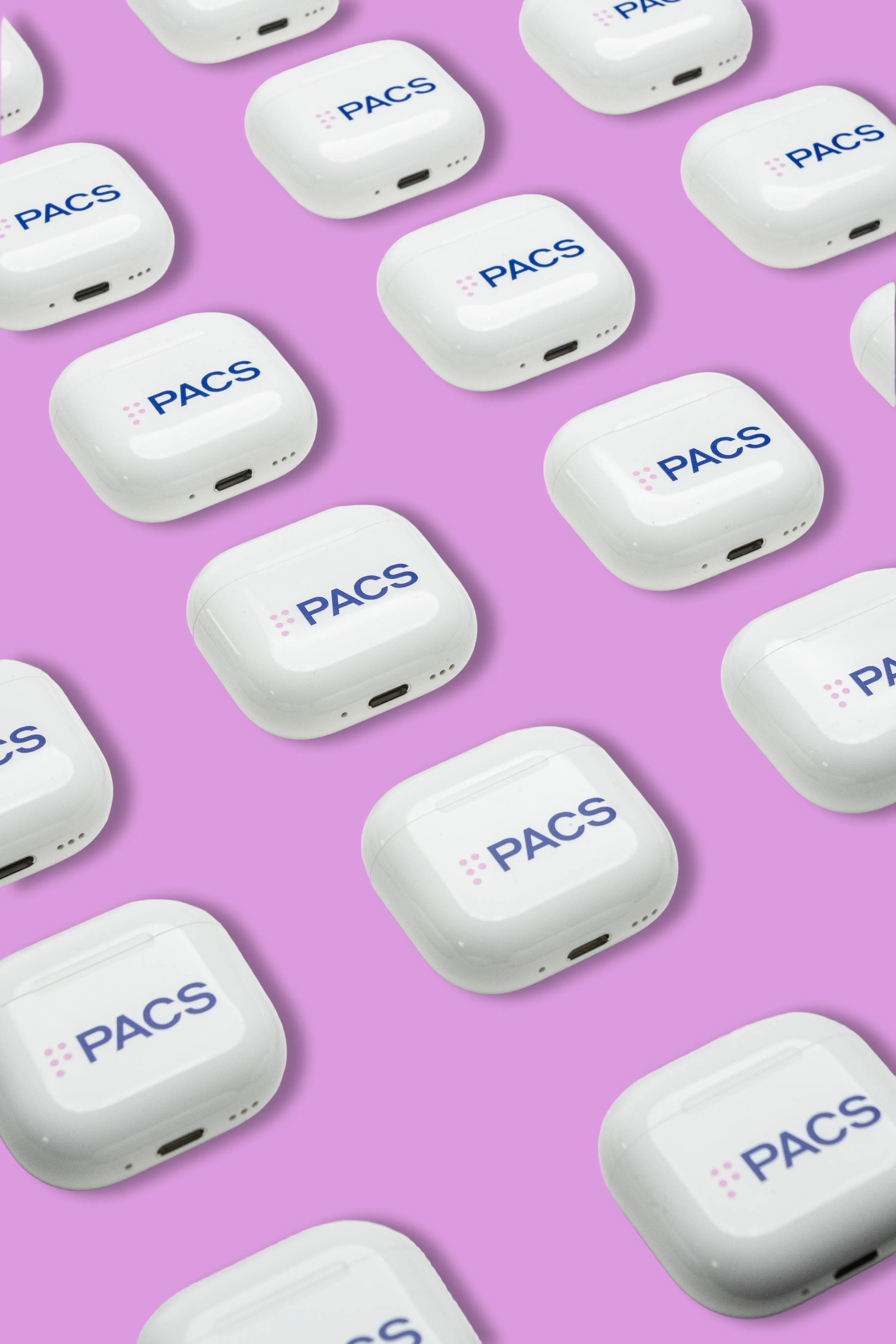 A flatlay of custom Pacs airpod cases