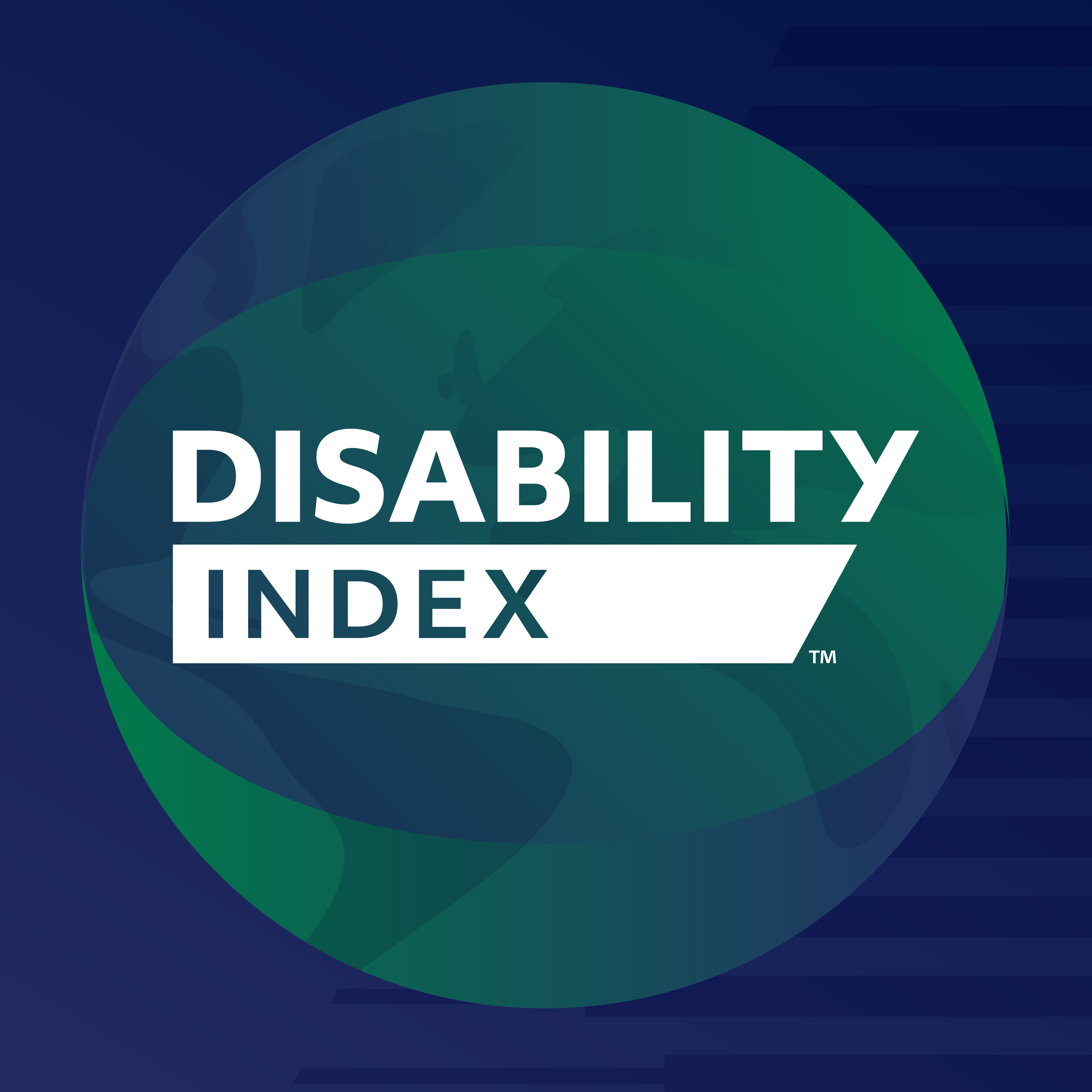 The Disability Index logo set against a blue and green gradient globe.