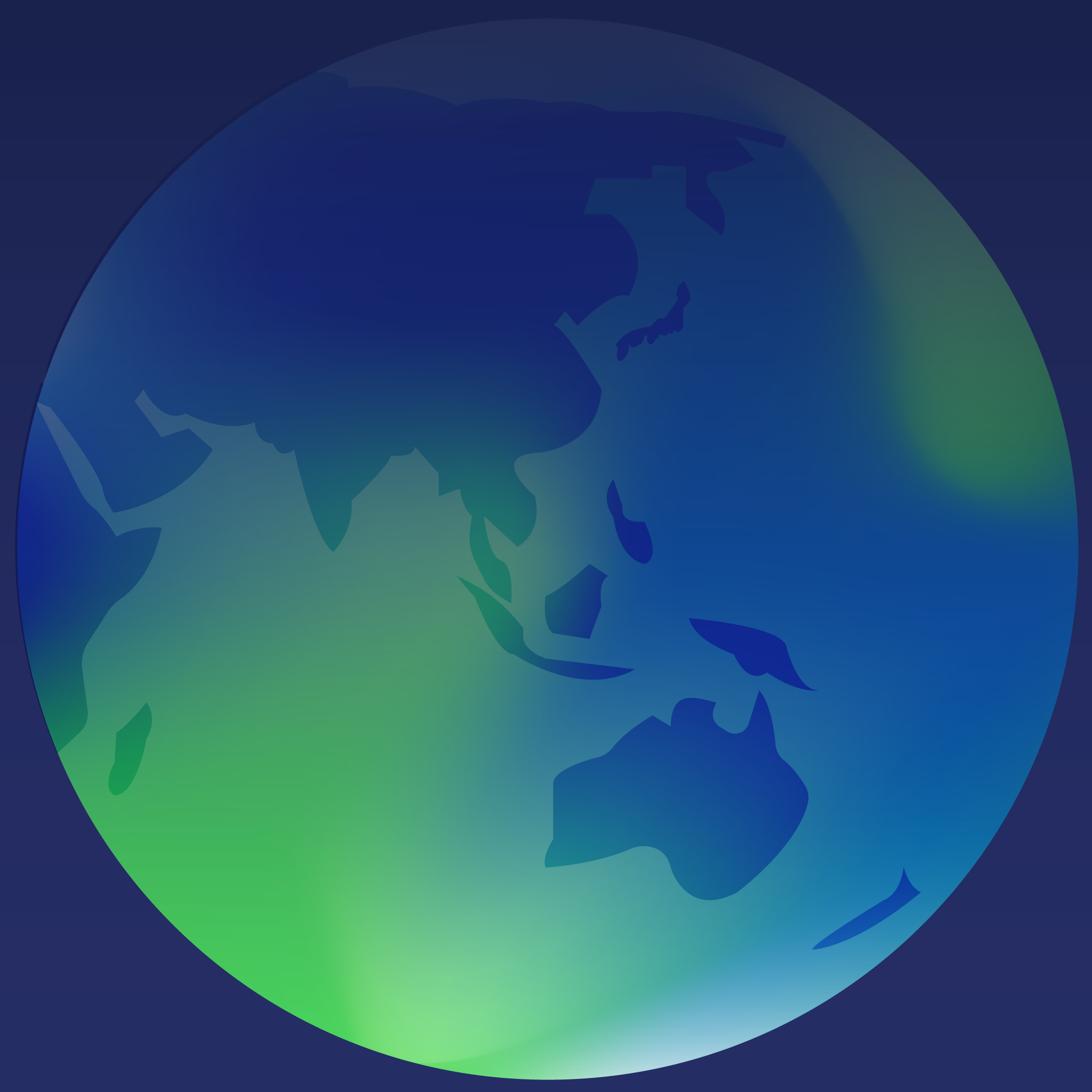 Gradient design globe featuring APAC.