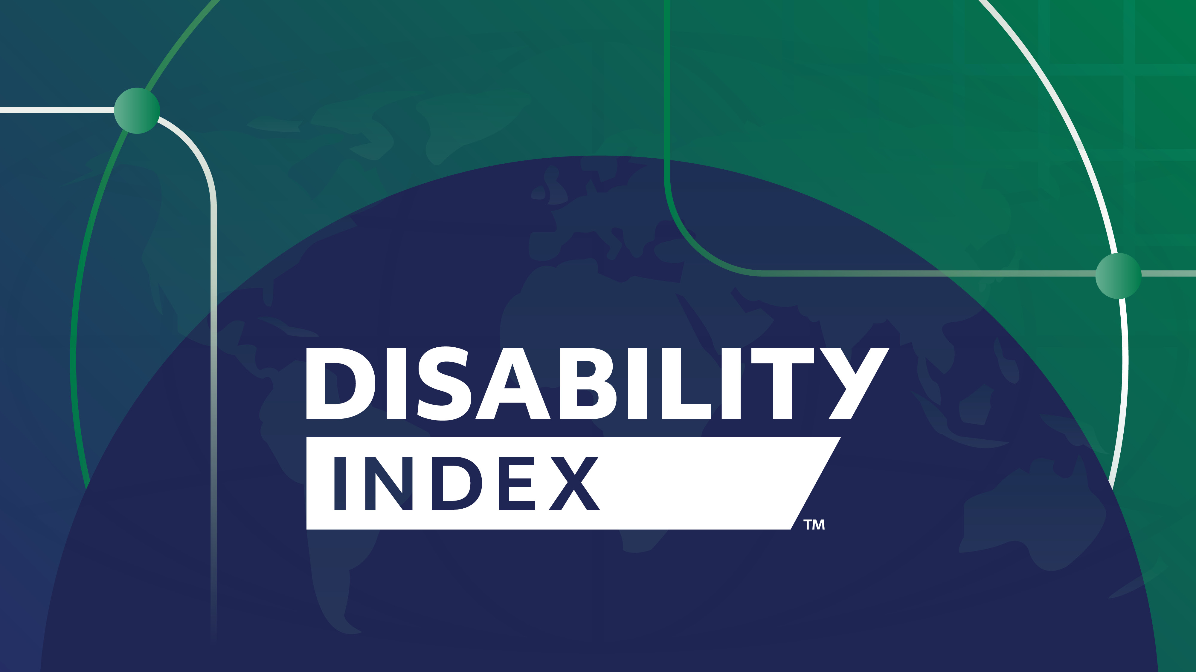 Disability Index™. Global connections design background.