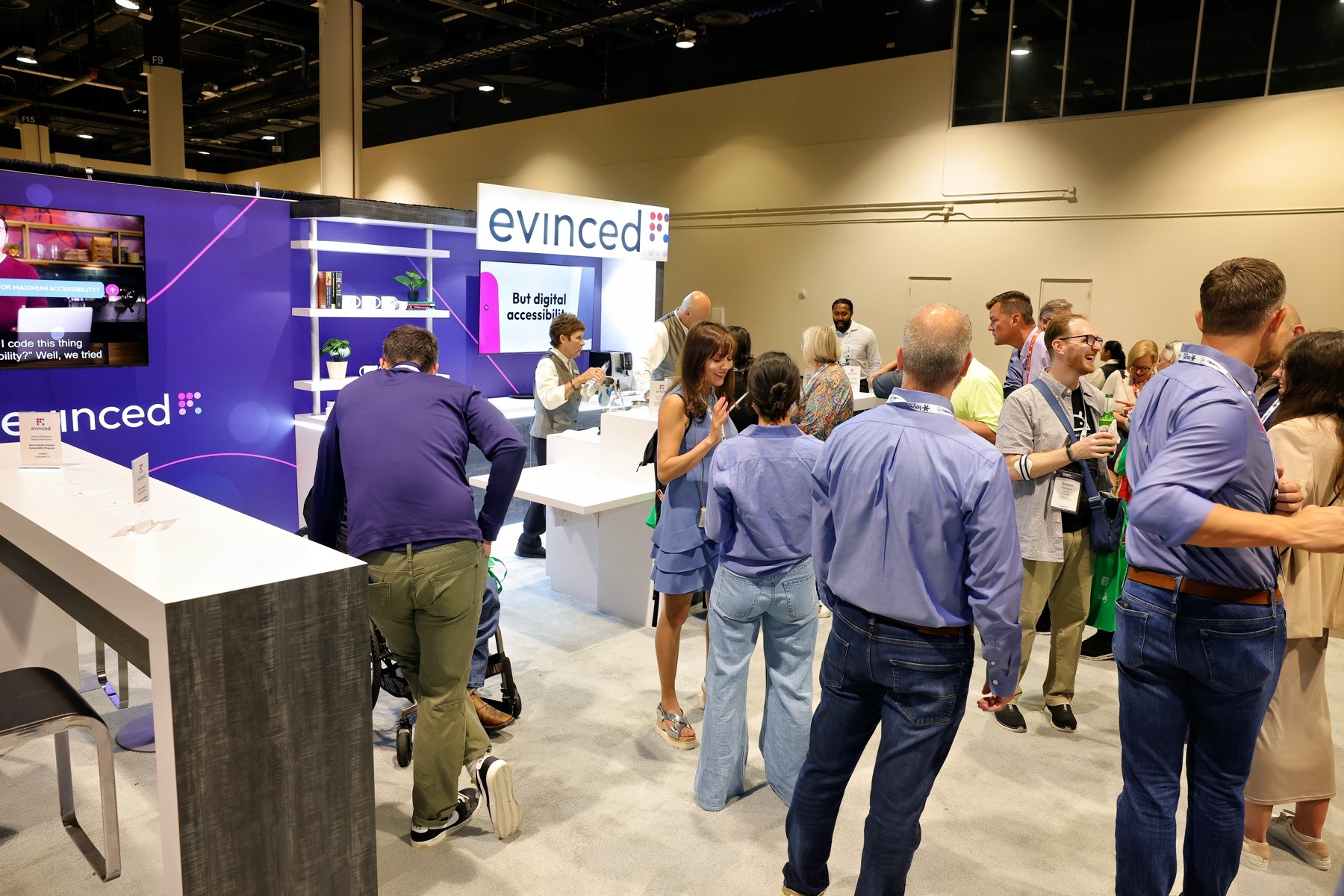 Attendees connect with exhibitors and explore accessibility solutions and emerging technologies in the Disability:IN Expo Hall.