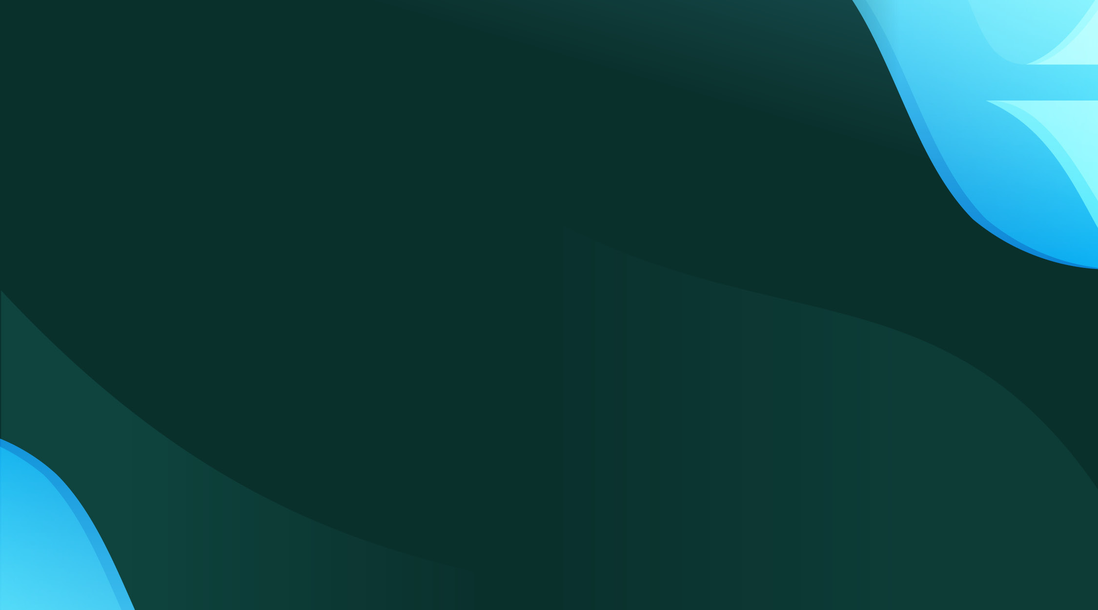 Dark green and turquoise waved abstract background.
