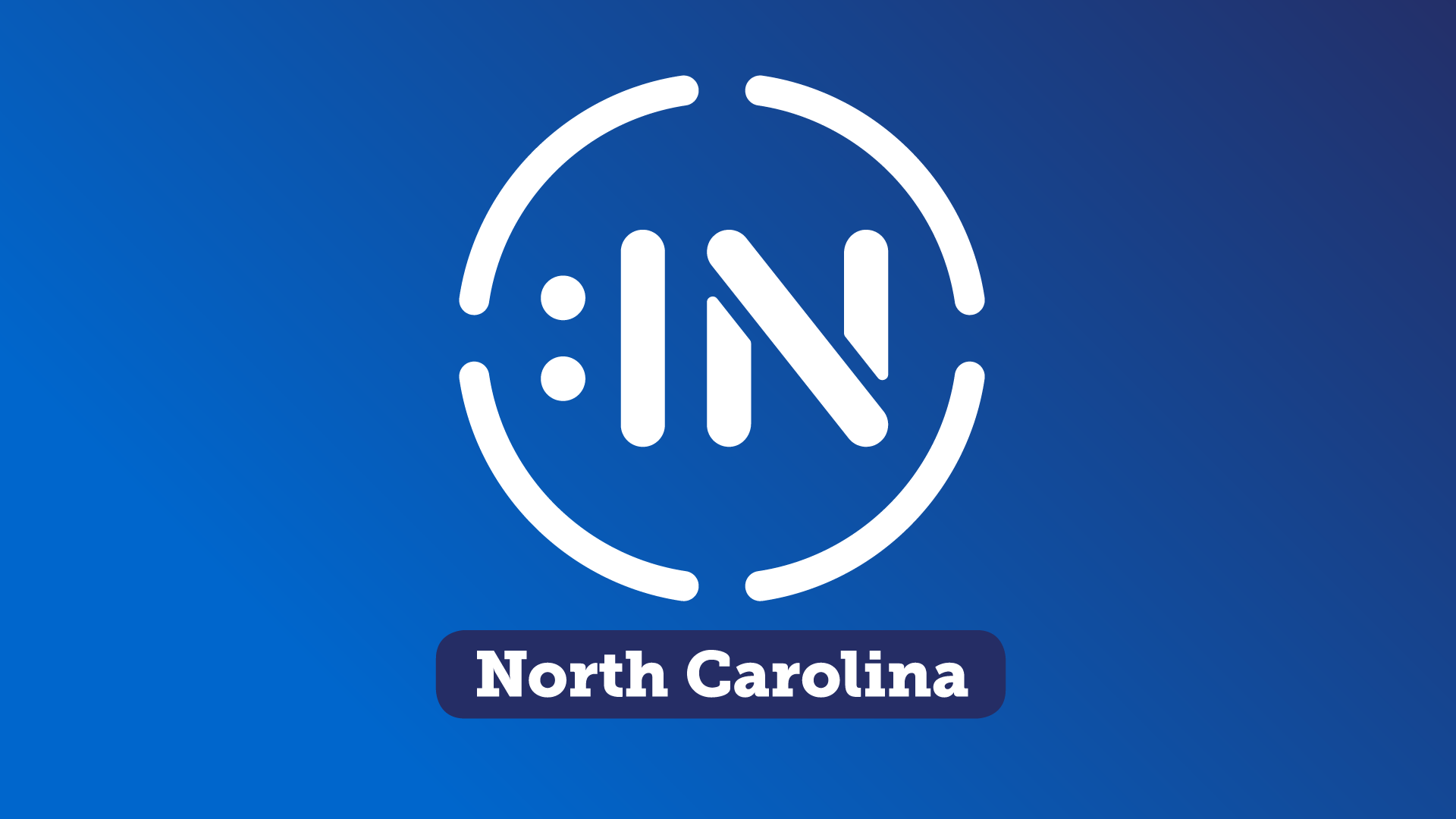 Disability:IN North Carolina. Gradient blue background.