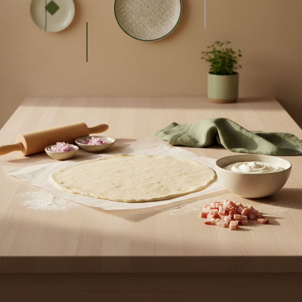 Wie viel Schmand kommt auf Flammkuchen? Unverzichtbar knackig